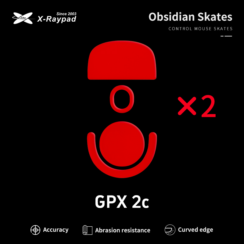 X-raypad Obsidian Mouse Skates (Logitech G PRO X SUPERLIGHT 2C)